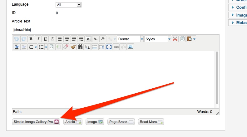 SIGPro Editor XTD Button
