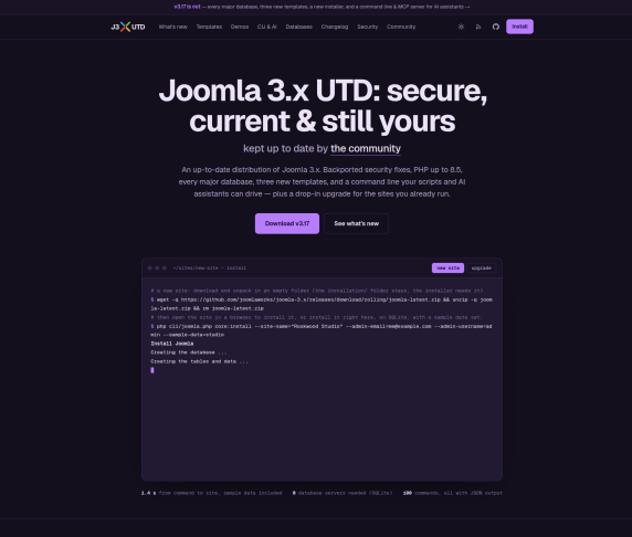 Joomla 3.x UTD v3.17 now available - a milestone release for this project!