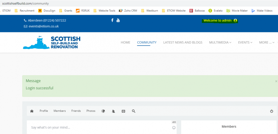 Login On Top Bar Menu Community Forum Joomlaworks